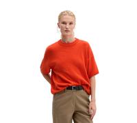 Strickpullover MARC O'POLO "aus weicher Merinowolle", Damen, Gr. XL, orange (vivid orange), Obermaterial: 100% Schurwolle, unifarben, Rundhals, Pullover Strickpullover (32075533-XL) vivid orange