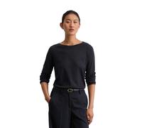 Strickpullover MARC O'POLO "aus weicher Merinowolle", Damen, Gr. XS, deep night blau, Obermaterial: 100% Schurwolle, unifarben, U-Boot-Ausschnitt, Pullover Strickpullover (28307015-XS) deep night blau