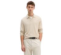 Strickpullover MARC O'POLO "aus zertifizierter Bio-Baumwolle", Herren, Gr. M, light oat, Obermaterial: 100% Baumwolle, unifarben, Pullover Strickpullover (33558230-M) light oat