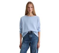 Strickpullover MARC O'POLO, Damen, Gr. S, soft sea, Strick, Obermaterial: 100% Baumwolle, normal, U-Boot-Ausschnitt, Bündchen, Pullover Strickpullover (29039767-S) soft sea