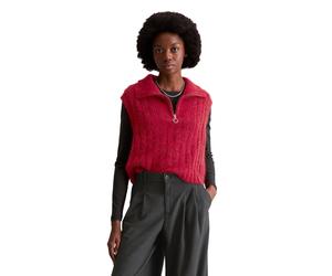 Strickpullover MARC O'POLO DENIM "aus edlem Wolle-Alpakawolle-Mix", Damen, Gr. XXS, medium rot, Obermaterial: 43% Wolle, 34% Polyamid, 23% Alpaka, unifarben, Pullover Strickpullover (48185232-XXS) med