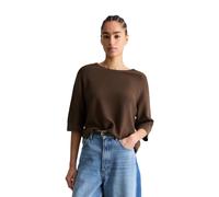 Strickpullover MARC O'POLO DENIM "aus kompaktem Baumwollgarn", Damen, Gr. XXL, hazelnut braun, Obermaterial: 100% Baumwolle, unifarben, Rundhals, Pullover Strickpullover (43873209-XXL) hazelnut braun