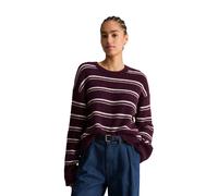 Strickpullover MARC O'POLO DENIM "aus kuscheligem Alpakawolle-Mix", Damen, Gr. XL, lila (medium braun melange), Obermaterial: 33% Polyamid, 32% Alpaka, 32% Schurwolle, 3% Elasthan, unifarben, Rundhals