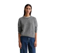 Strickpullover MARC O'POLO DENIM "aus kuscheligem Alpakawolle-Mix", Damen, Gr. XS, asphalt melange, Obermaterial: 42% Polyamid, 28% Wolle, 28% Alpaka, 2% Elasthan, unifarben, Rundhals, Pullover Strick
