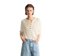 Strickpullover MARC O'POLO DENIM "aus Organic Cotton", Damen, Gr. L, creamy weiß, Obermaterial: 100% Baumwolle, unifarben, Rundhals, Pullover Strickpullover (95596357-L) creamy weiß