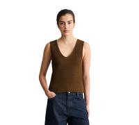 Strickpullover MARC O'POLO DENIM "aus Organic Cotton", Damen, Gr. XL, umbra braun, Obermaterial: 100% Baumwolle, unifarben, V-Ausschnitt, Pullover Strickpullover (48412119-XL) umbra braun