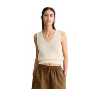 Strickpullover MARC O'POLO DENIM "aus Organic Cotton", Damen, Gr. XXL, beige (creamy weiß), Obermaterial: 100% Baumwolle, unifarben, V-Ausschnitt, Pullover Strickpullover (21297328-XXL) creamy weiß