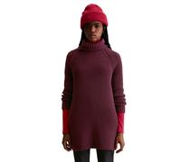 Strickpullover MARC O'POLO DENIM "aus Organic Cotton-Mix", Damen, Gr. L, schwarz maroon, Obermaterial: 60% Baumwolle, 40% Polyacryl, unifarben, Pullover Strickpullover (48215361-L) schwarz maroon