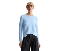 Strickpullover MARC O'POLO DENIM "aus reinem Organic Cotton", Damen, Gr. L, blau dusk, Obermaterial: 100% Baumwolle, unifarben, Rundhals, Pullover Strickpullover (33455002-L) blau dusk