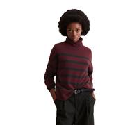 Strickpullover MARC O'POLO DENIM "aus Soft Wool Stretch", Damen, Gr. XS, schwarz lila, Obermaterial: 72% Schurwolle, 26% Polyamid, 2% Elasthan, unifarben, Pullover Strickpullover (87500828-XS) schwarz