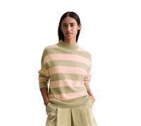 Strickpullover MARC O'POLO DENIM "aus softem Schurwolle-Mix", Damen, Gr. L, rosa (medium pink), Obermaterial: 72% Schurwolle, 26% Polyamid, 2% Elasthan, gestreift, Pullover (73118345-L) medium pink