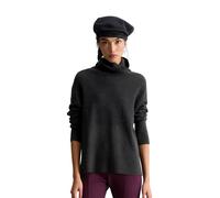 Strickpullover MARC O'POLO DENIM "aus softem Schurwolle-Mix", Damen, Gr. S, schwarz (schwarz melange), Obermaterial: 72% Schurwolle, 26% Polyamid, 2% Elasthan, unifarben, Pullover Strickpullover (2770