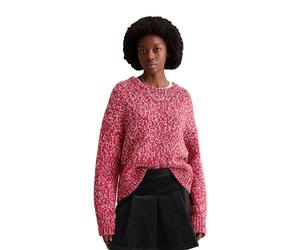 Strickpullover MARC O'POLO DENIM "aus weichem Wolle-Mix", Damen, Gr. L, rot (bright rot), Obermaterial: 80% Wolle, 20% Polyamid, unifarben, Pullover Strickpullover (77554625-L) bright rot