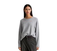 Strickpullover MARC O'POLO DENIM "mit weicher Haptik", Damen, Gr. S, grau (stone melange), Obermaterial: 100% Schurwolle, unifarben, Rundhals, Pullover Strickpullover (52324959-S) stone melange