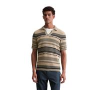 Strickpullover MARC O'POLO "mit Struktur-Mix", Herren, Gr. XL, medium beige, Obermaterial: 86% Baumwolle, 14% Polyamid, gestreift, Pullover Strickpullover (15348201-XL) medium beige