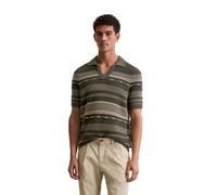 Strickpullover MARC O'POLO "mit Struktur-Mix", Jungen, Gr. L, braun (schwarz braun), Obermaterial: 86% Baumwolle, 14% Polyamid, gestreift, Pullover Strickpullover (86370762-L) schwarz braun