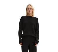 Strickpullover MARC O'POLO "regular aus Organic Cotton", Damen, Gr. M, schwarz, Strick, Obermaterial: 100% Baumwolle, regular fit normal, Rundhals, Rippbündchen, Pullover Strickpullover (62161708-M) s
