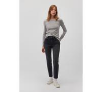 Strickpullover MAVI "CREW NECK BASIC SWEATER", Damen, Gr. L, light grau melange, Feinstrick, 52% Viscose, 20% Polyamid, 28% Polyester, slim fit normal, Rundhals, Pullover, Pullover Feinstrick (7595371