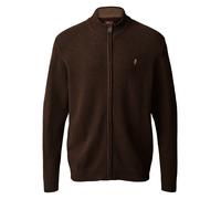 Strickpullover MCS "MCS Cardigan Alfie", Herren, Gr. L, schwarz braun melange, Obermaterial: 80% Wolle, 20% Polyester, Pullover Strickpullover (29230618-L) schwarz braun melange