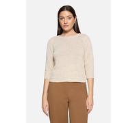Strickpullover BETTY BARCLAY "Damen mit 3/4 Arm", Damen, Gr. 44, grau beige, Strick, Obermaterial: 65% Polyacryl, 35% Polyamid, Basic, gerade normal, Rundhals, Pullover Strickpullover (60772057-44) gr
