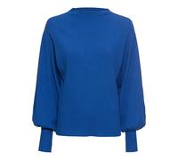 Strickpullover BONPRIX "Oversize-Pullover aus Viskose-Mix", Damen, Gr. 40/42 (M), blau (royalblau), Feinstrick, Obermaterial: 50% Viskose, 26% Polyamid, 24% Polyester, unifarben, bequem hüftlang, hoch