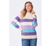 Strickpullover mit Blockstreifen braun 22