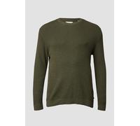 Strickpullover mit Crew Neck und Strukturmuster 3XL Grün 2176952.7938.3XL