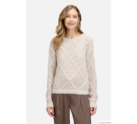 Betty Barclay Strickpullover Damen mit Effektgarn Rundhals Beige Gr. 48