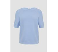 Strickpullover mit feiner Rippstruktur 46 blau 2163623.5083.46