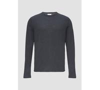 Rundhalspullover S.OLIVER Gr. XXXL, grau (dark grey) Herren Pullover (92594138-XXXL) dark grey