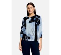 Strickpullover BETTY BARCLAY "Damen mit Fledermausärmeln", Damen, Gr. 38, blau (light blau, blau), Strick, Obermaterial: 100% Baumwolle, lässig geschnitten normal, Rundhals, Pullover Strickpullover (8