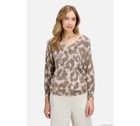 Betty Barclay Strickpullover mit Fledermausärmeln V-Ausschnitt figurumspielend Damen Größe 44 Taupe