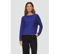 Strickpullover mit Fledermausarm und Strukturmuster 34 blau 2156040.5605.34