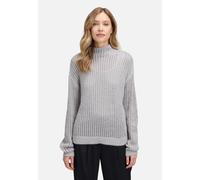 Strickpullover BETTY BARCLAY "Damen Strickpullover mit hohem Kragen", Damen, Gr. 44, grau, Strick, Obermaterial: 48% Polyacryl, 22% Polyester, 18% Polyamid, 12% Polyester metallisiert., gerade normal,