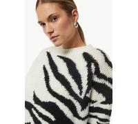 Strickpullover mit Intarsien weiß 34