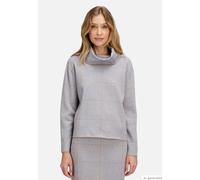 Betty Barclay Strickpullover mit Lurexfaden – Patch Grau/Beige – Größe 42
