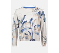 Strickpullover BETTY BARCLAY "Betty Barclay Damen Strickpullover mit Print", Damen, Gr. 36, grau (grau, blau), Strick, Obermaterial: 55% Viskose, 30% Polyester, 15% Polyamid., casual, lässig geschnitt