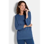 Strickpullover mit Pünktchenmuster blau 44