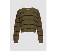 Strickpullover mit Ringeln L olive|schwarz 2158979.99G1.L