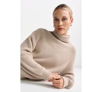 Strickpullover mit Rollkragen XL caffee latte