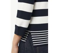 Strickpullover mit seitlich geschlitztem Saum schwarz|weiß 32