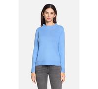 Strickpullover BETTY BARCLAY "Damen mit Stehkragen", Damen, Gr. 38, azurine, Strick, Obermaterial: 55% Viskose, 30% Polyester, 15% Polyamid, Basic, gerade normal, Pullover Strickpullover (21385120-38)