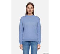 Strickpullover BETTY BARCLAY "Damen mit Stehkragen", Damen, Gr. 44, blau (middle blau melange), Strick, Obermaterial: 55% Viskose, 30% Polyester, 15% Polyamid, Basic, gerade normal, Pullover Strickpul