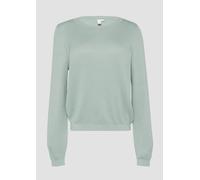 Q/S designed by - Strickpullover mit Struktur aus Viskosemix grün - Gr. - M