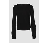 Q/S designed by - Strickpullover mit Struktur aus Viskosemix schwarz - Gr. - XL