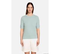Kurzarmshirt BETTY BARCLAY "Strick, Damen mit Struktur", Damen, Gr. 42, grün (gray mist), Strick, Obermaterial: 100% Baumwolle, Basic, figurumspielend normal, Rundhals, Shirts (63720217-42) gray mist