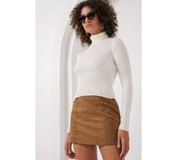 Strickpullover mit Struktur und Stehkragen, cropped S/M