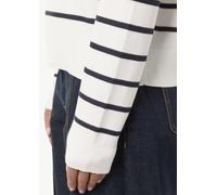 Strickpullover mit Strukturstreifen weiß 34