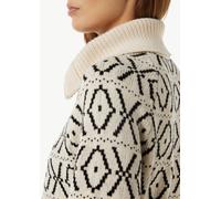 Strickpullover mit Troyer-Kragen creme 44