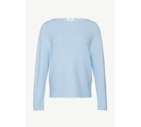Strickpullover mit U-Boot-Ausschnitt und Rollsaum 42 blau 2161754.5083.42
